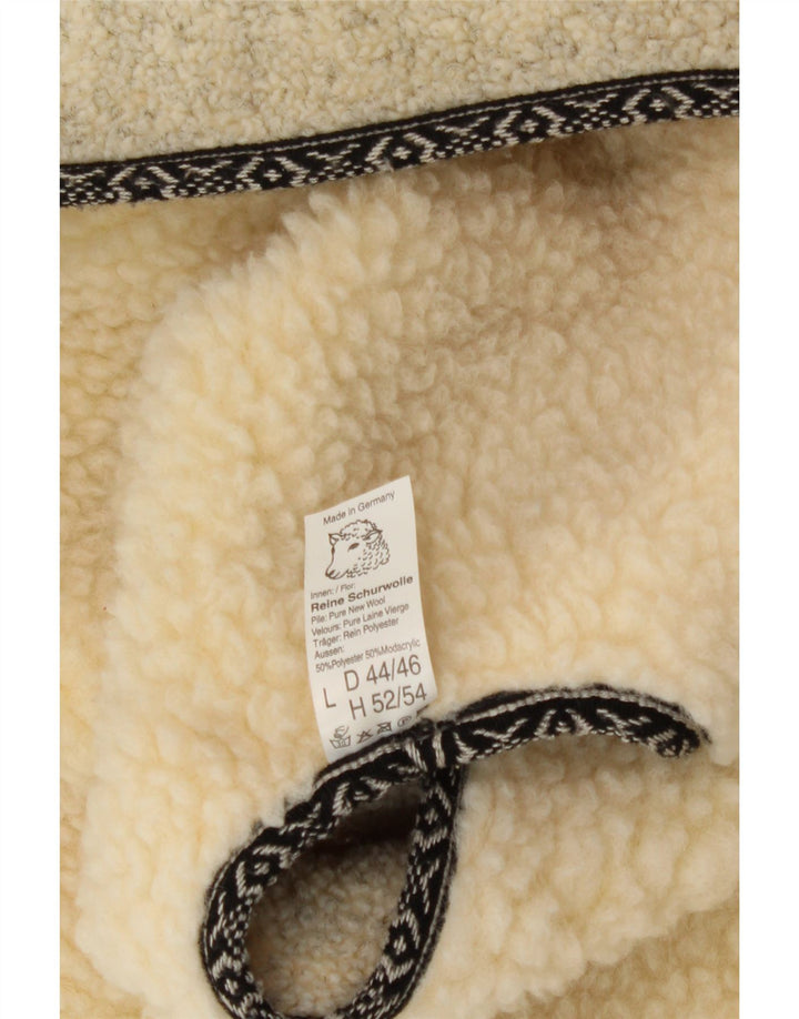 Gilet Sherpa pentru bărbați VINTAGE IT 52/54 XL Bej Lână Nouă