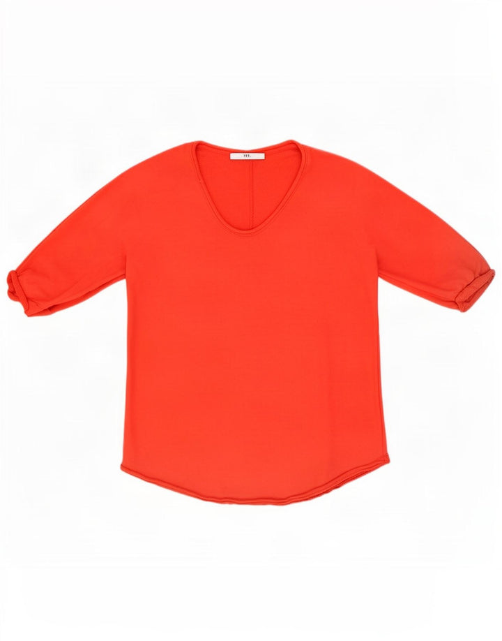 Marks & Spencer Femei Per Una Oversized Top cu mâneci 3/4 UK 10 Small Red