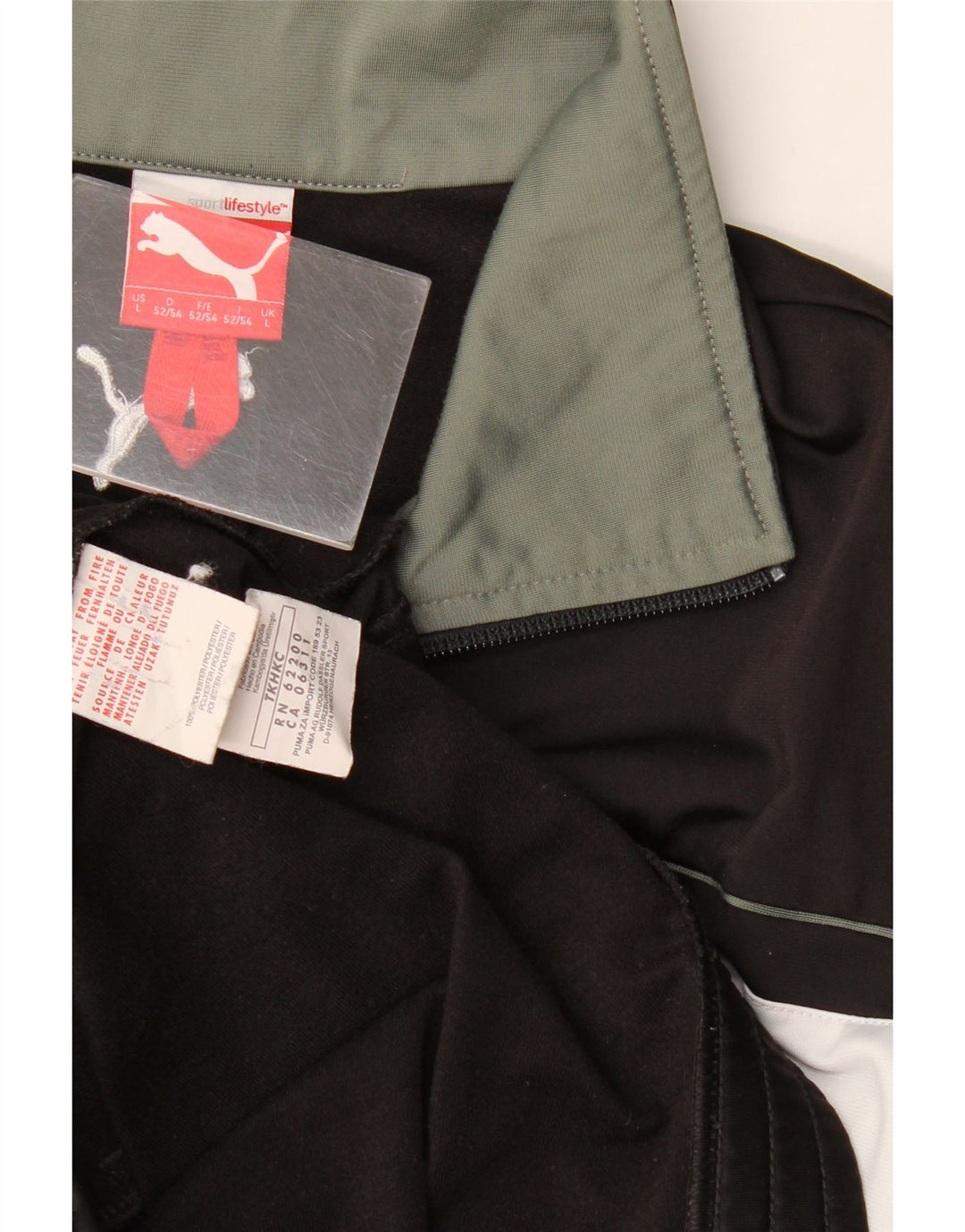 Jachetă de trening PUMA pentru bărbați, mare, negru, poliester color bloc