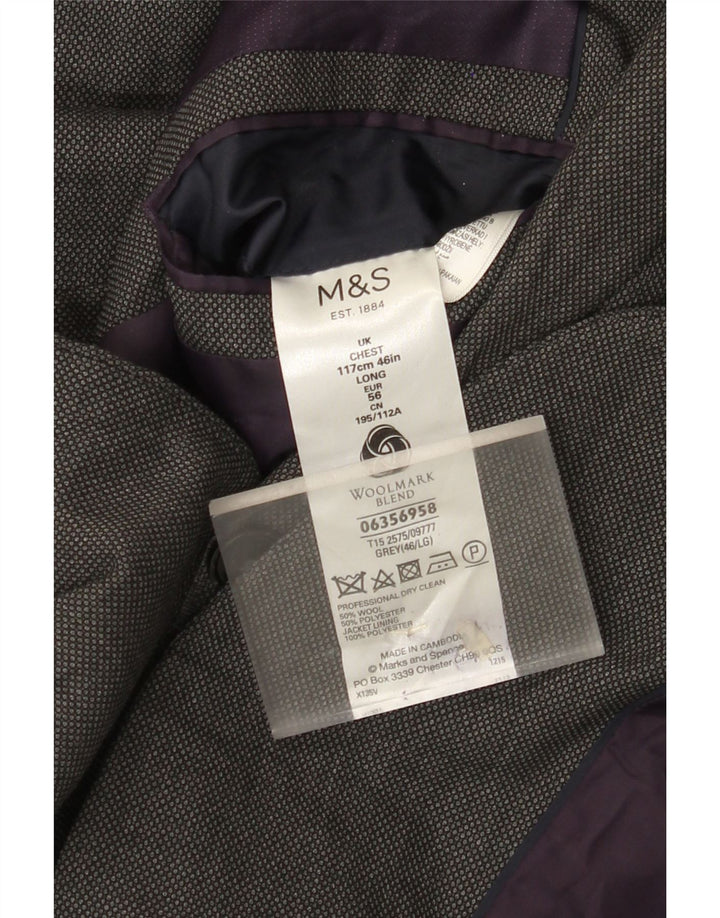 Marks & Spencer jachetă pentru bărbați cu 2 nasturi, UK 46 XL, lână gri