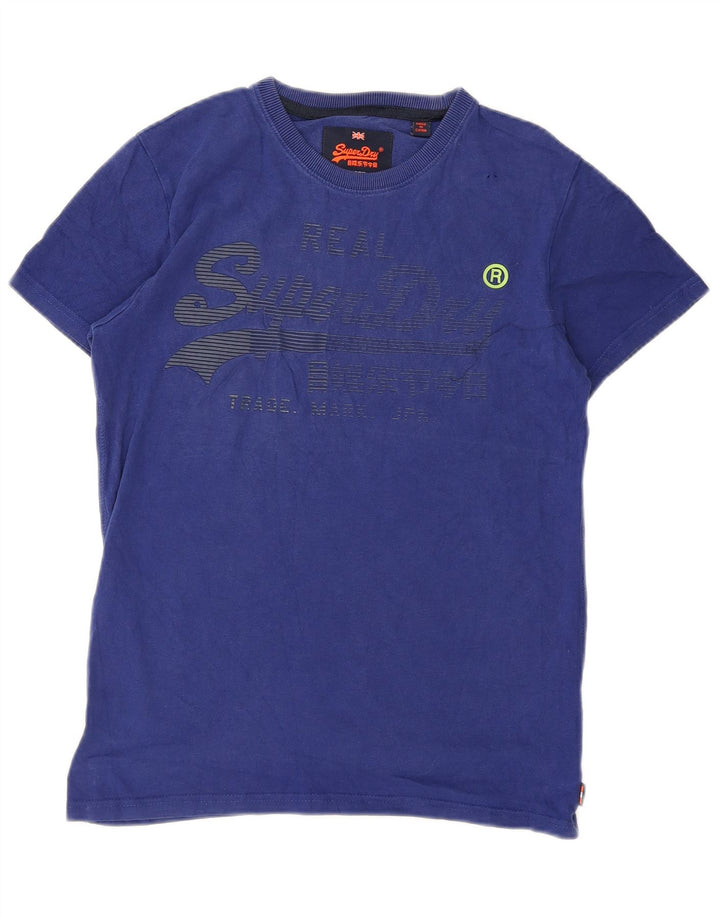 Tricou grafic pentru bărbați Superdry Top mic, albastru, bumbac