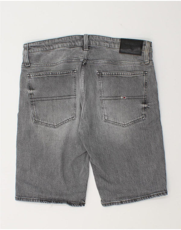 Pantaloni scurți din denim pentru bărbați Tommy Hilfiger W36, bumbac gri mare