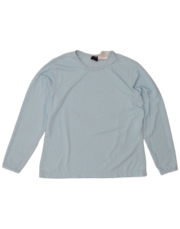 Top cu mânecă lungă NIKE Dri Fit pentru femei US 12/14, mare, albastru, poliester