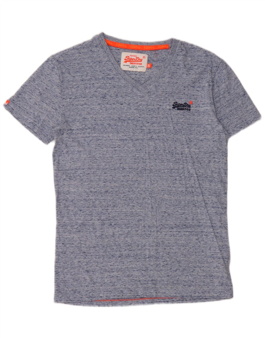 Tricou Superdry pentru bărbați Top mic albastru bumbac cu pete