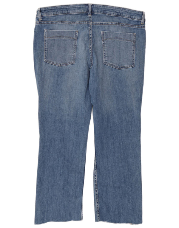 Marks & Spencer Blugi pentru femei Indigo Crop Slim Bootcut UK 18 XL W38 L25 Albastru