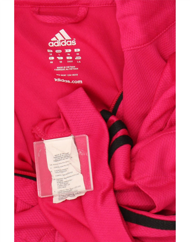 Jachetă de trening pentru femei Adidas UK 18 XL, poliester roz