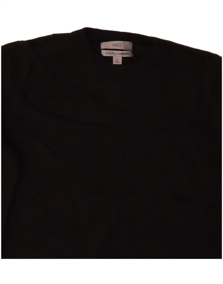 Pulover pentru femei Marks & Spencer cu decolteu triplu UK 12 Medium Negru