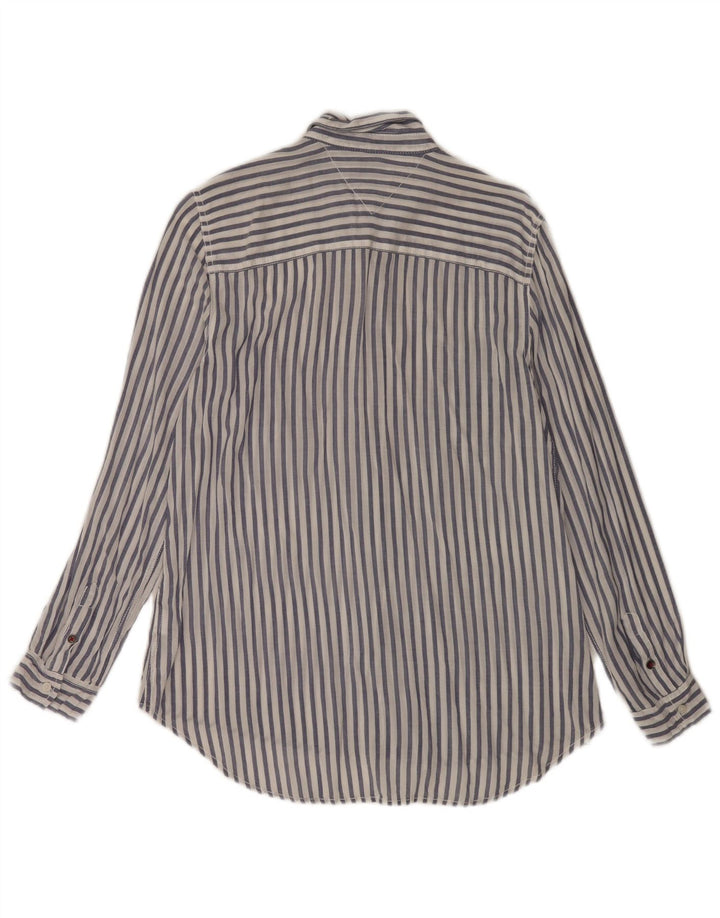 Cămașă Tommy Hilfiger pentru femei UK 14 Medium White Pinstripe Viscose