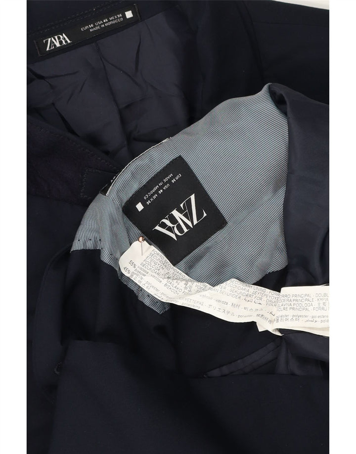 Blazer pentru bărbați Zara cu 2 nasturi EU 56 XL Viscoză bleumarin