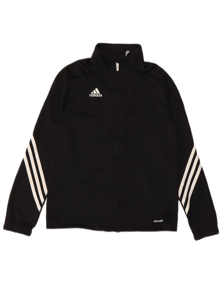 Jachetă de trening Climalite ADIDAS pentru băieți 11-12 ani, poliester negru