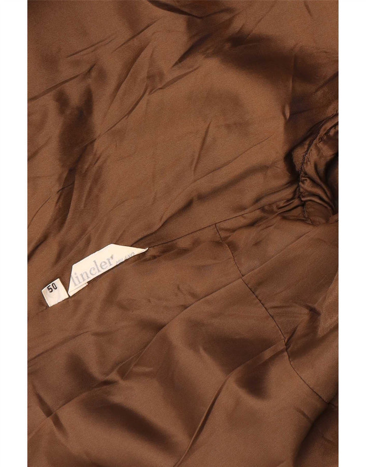 Jachetă vintage pentru femei cu 3 nasturi IT 50 XL maro