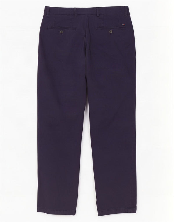 Pantaloni chino drepți pentru bărbați Tommy Hilfiger L32 L32 Bumbac bleumarin