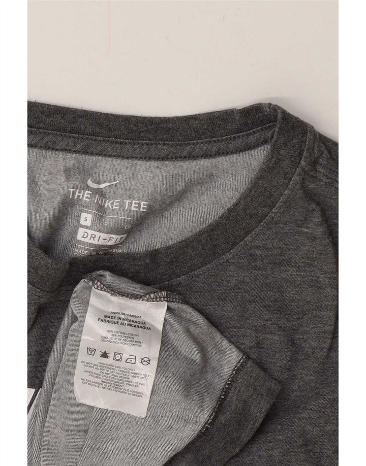 Tricou grafic Nike Dri Fit pentru bărbați Top mic, gri, bumbac