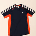 Tricou Băieți Adidas Top 13-14 Ani Bleumarin Poliester Colorblock