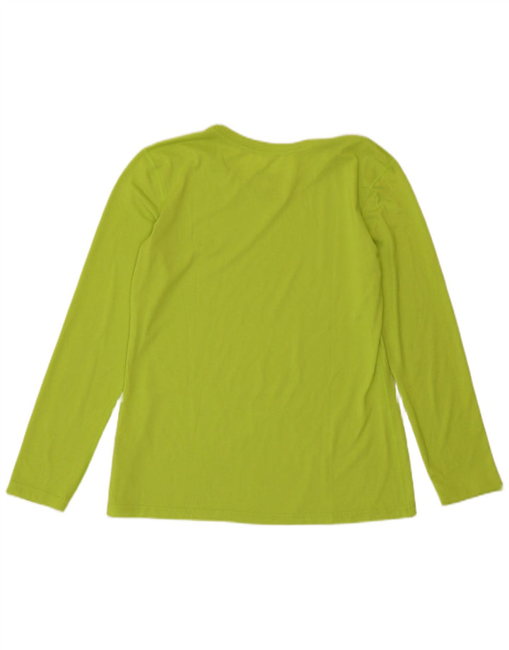 Nike Dri Fit Regular Fit Top cu mânecă lungă pentru femei UK 14 Medium Green