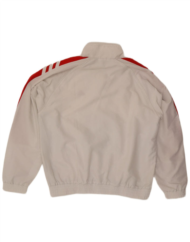 Jachetă de trening pentru bărbați Adidas UK 44/46, mare, alb, poliester color bloc
