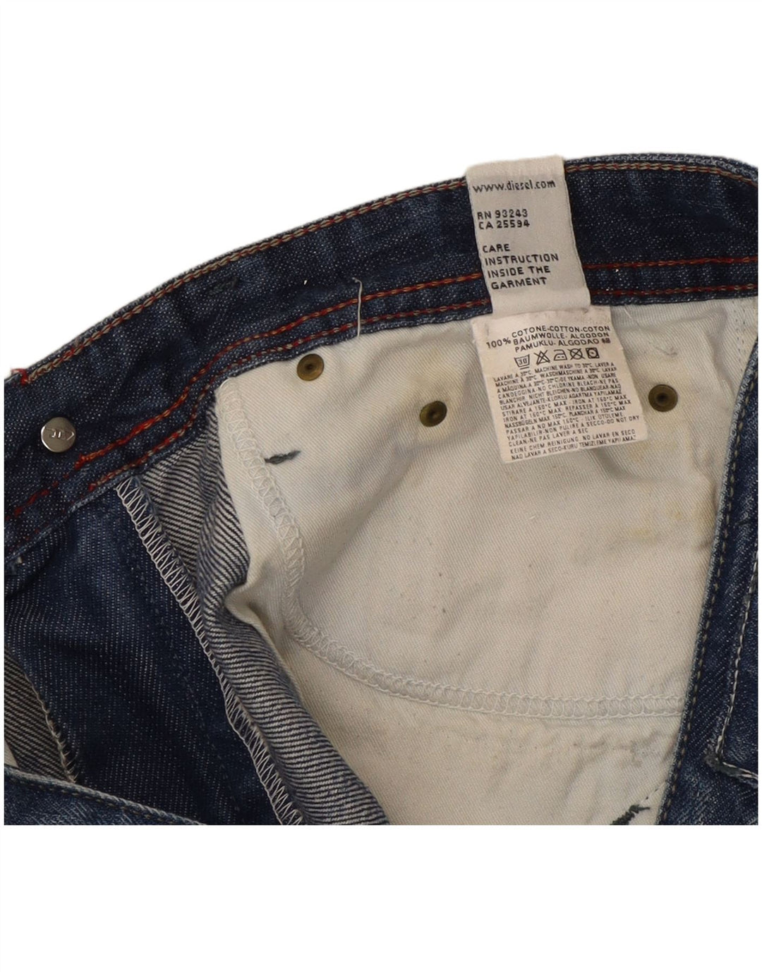 Jeans Bootcut pentru femei Distressed Diesel W27 L34 Bumbac albastru