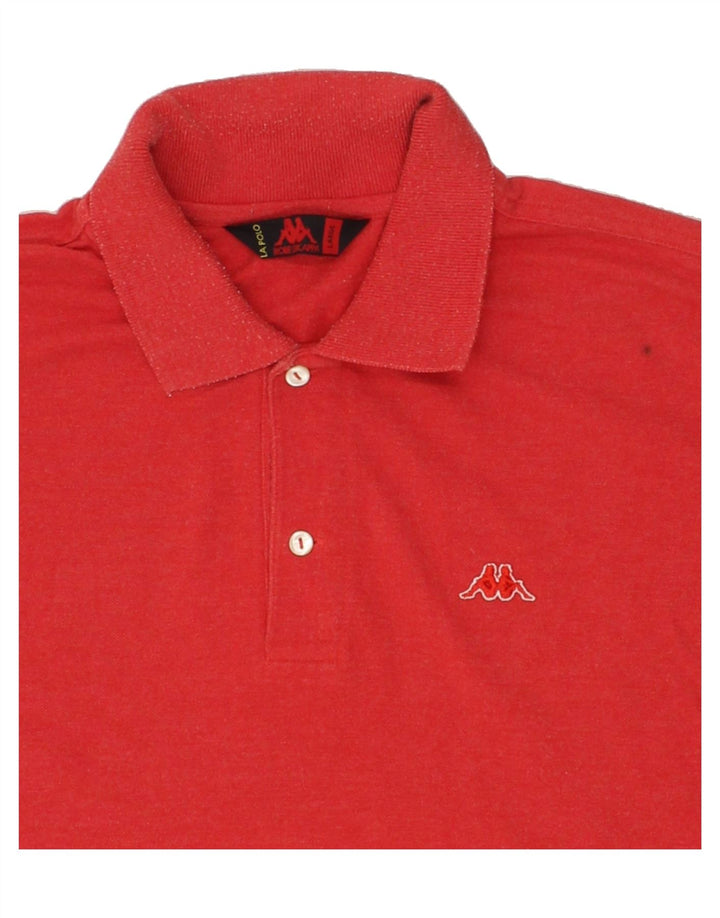 KAPPA Mens Polo Shirt Large Red Cotton Vintage Kappa and Second-Hand Kappa from Messina Hembry 