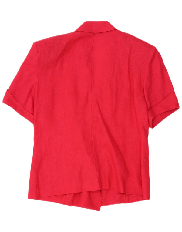 Jachetă vintage pentru femei cu mânecă scurtă în două piept, roșu, IT 48 XL