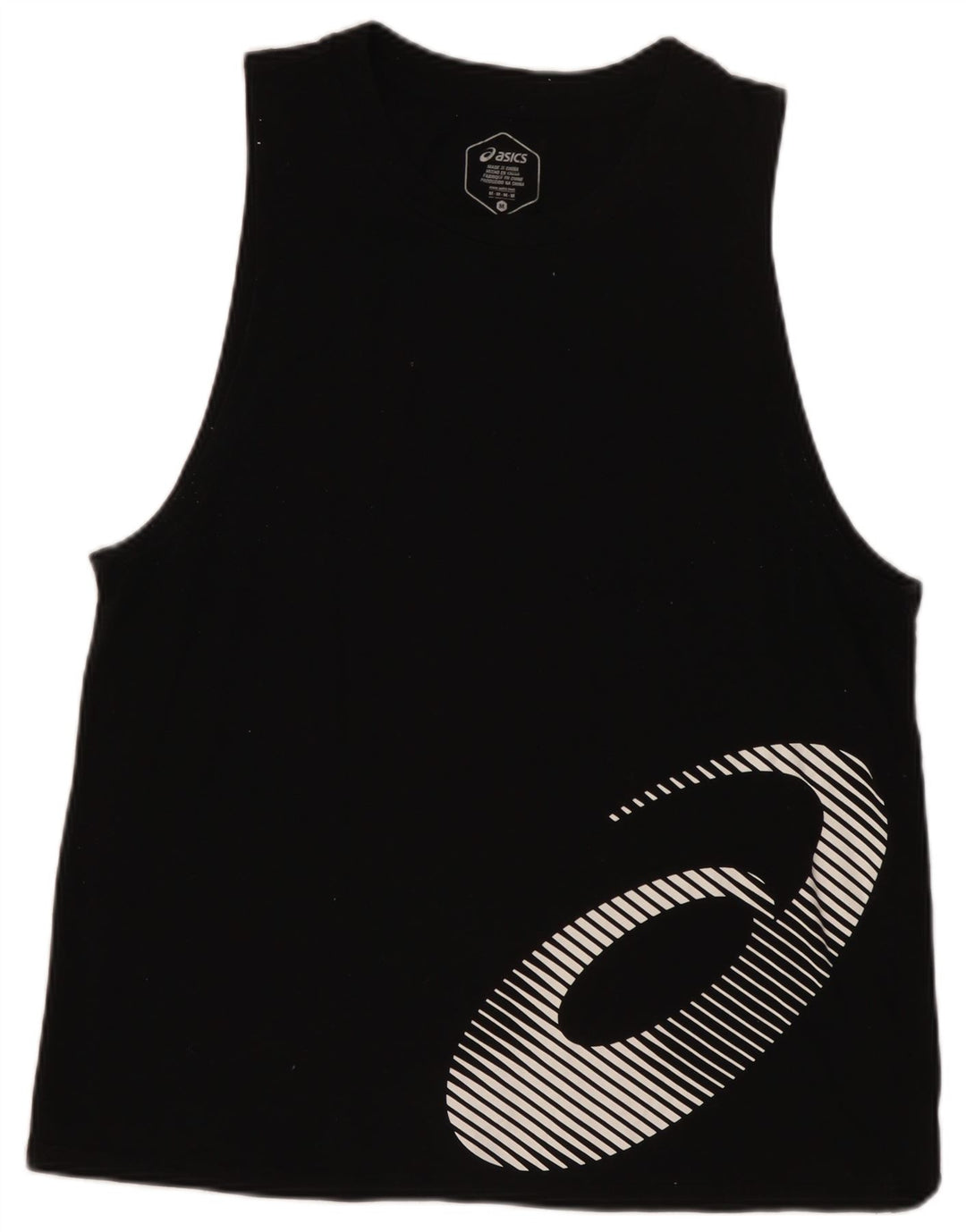 Top cu vestă grafică ASICS pentru femei UK 12 Medium Black