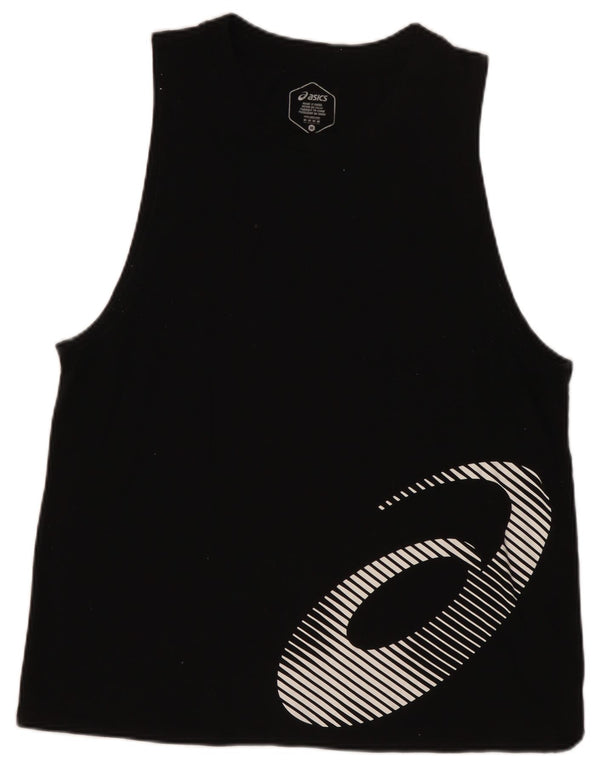 Top cu vestă grafică ASICS pentru femei UK 12 Medium Black