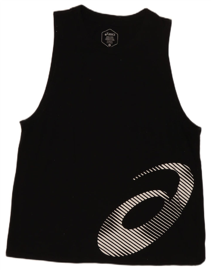 Top cu vestă grafică ASICS pentru femei UK 12 Medium Black