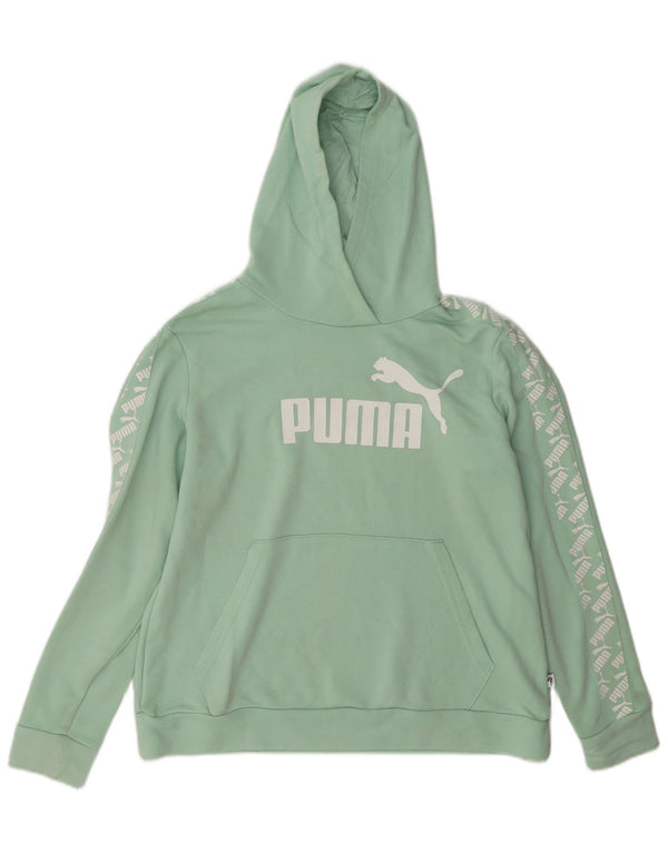 Pulover Puma pentru damă, cu grafică, UK 18 XL, bumbac verde