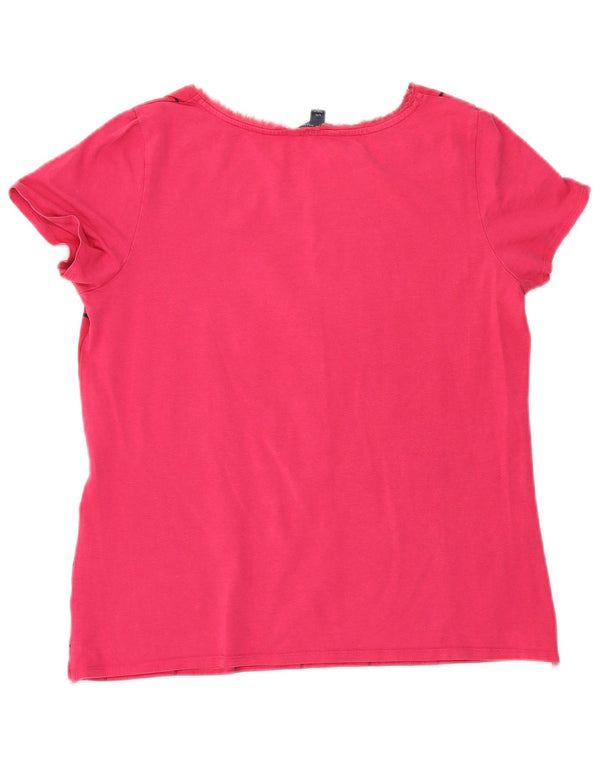 Tricou grafic Tommy Hilfiger pentru femei Top UK 14 Large Pink Geometric