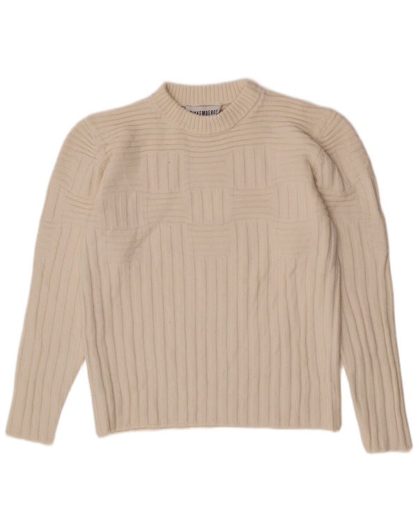 Pulover pentru femei Bikkembergs cu gâtul turnat UK 12 Medium Off White