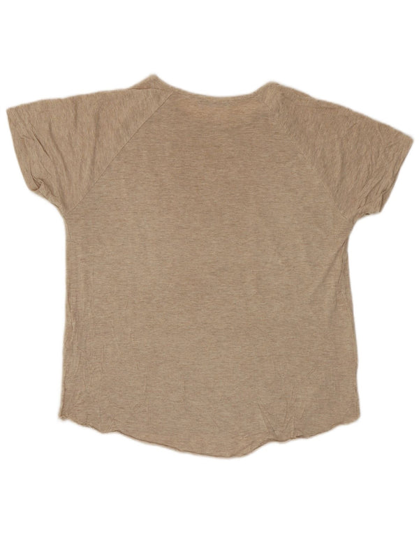 Tricou cu grafic pentru femei Zara UK 10 Small Beige