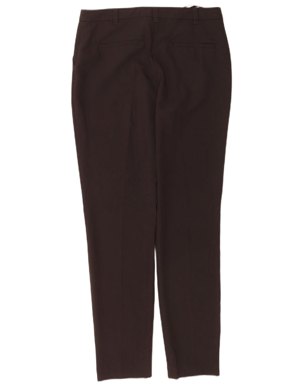 Topshop Pantaloni de costum pentru femei Slim Fit UK 10 Small W28 L30 Maro Poliester