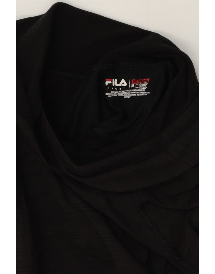Top cu glugă pentru femei Fila cu mânecă lungă UK 12 Medium Black Pinstripe Poliester