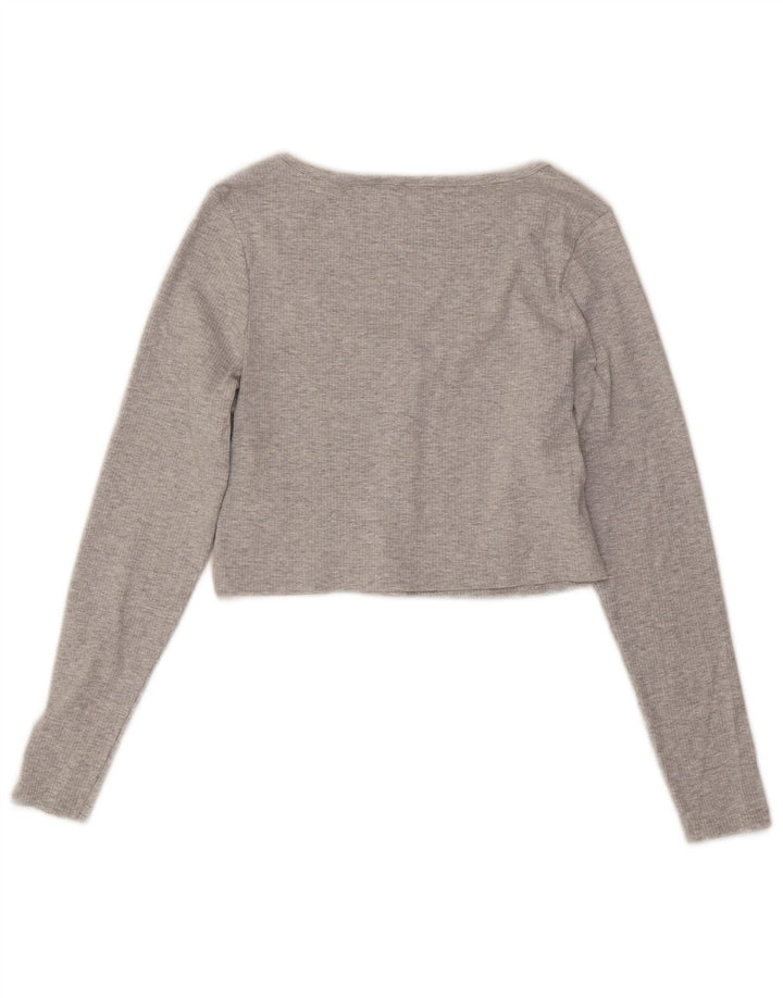Crop Top cu mânecă lungă pentru femei Puma UK 18 XL gri