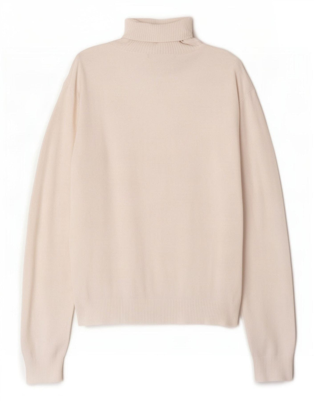 Pulover pentru femei cu gât rulat Zara UK 14, mare, alb, raion