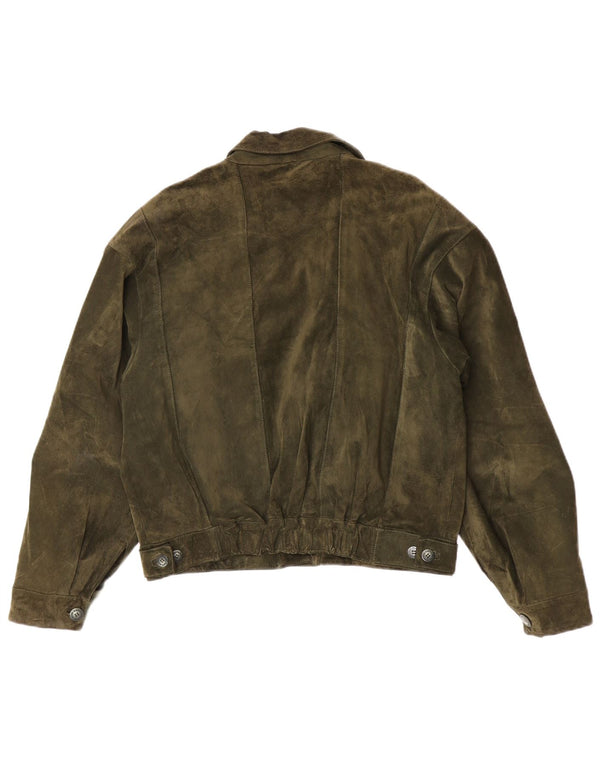 Jachetă de piele intoarsa pentru femei Penelope IT 48 XL din piele kaki