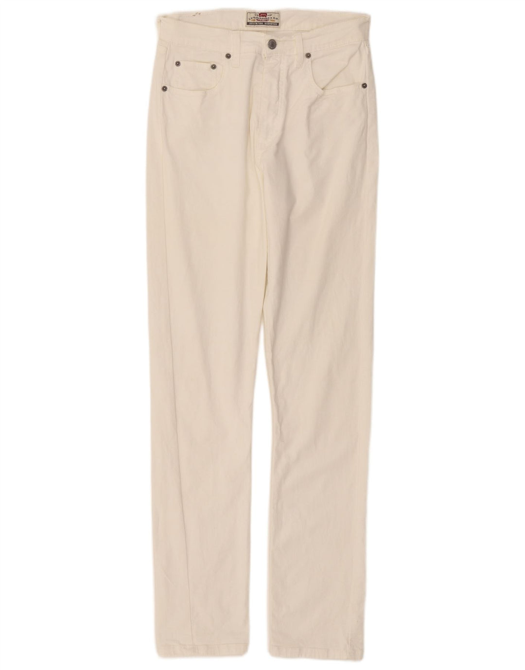 Blugi drepti pentru femei Levi's 475 W33 L32 bumbac alb