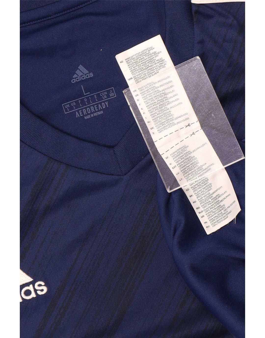 Tricou pentru bărbați Adidas Aeroready Top mare din poliester bleumarin