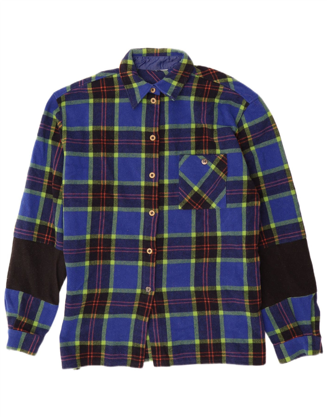 Cămașă de flanel pentru femei VINTAGE UK 20 2XL Blue Check Lână