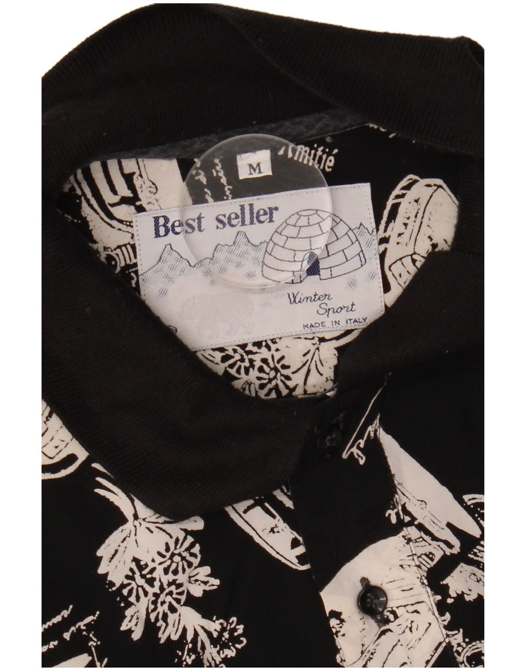 Cămașă cu grafică pentru bărbați VINTAGE, negru mediu