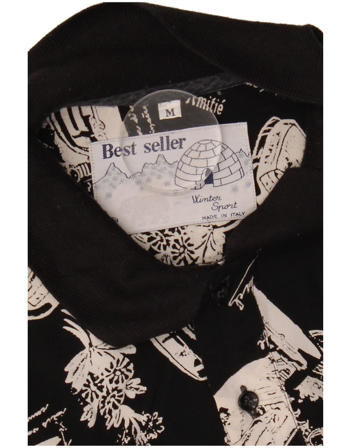 Cămașă cu grafică pentru bărbați VINTAGE, negru mediu