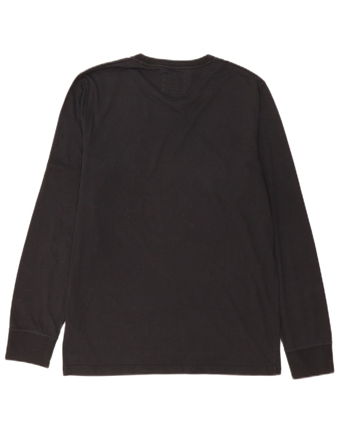 Abercrombie & Fitch Top grafic pentru bărbați cu mânecă lungă, bumbac negru mic