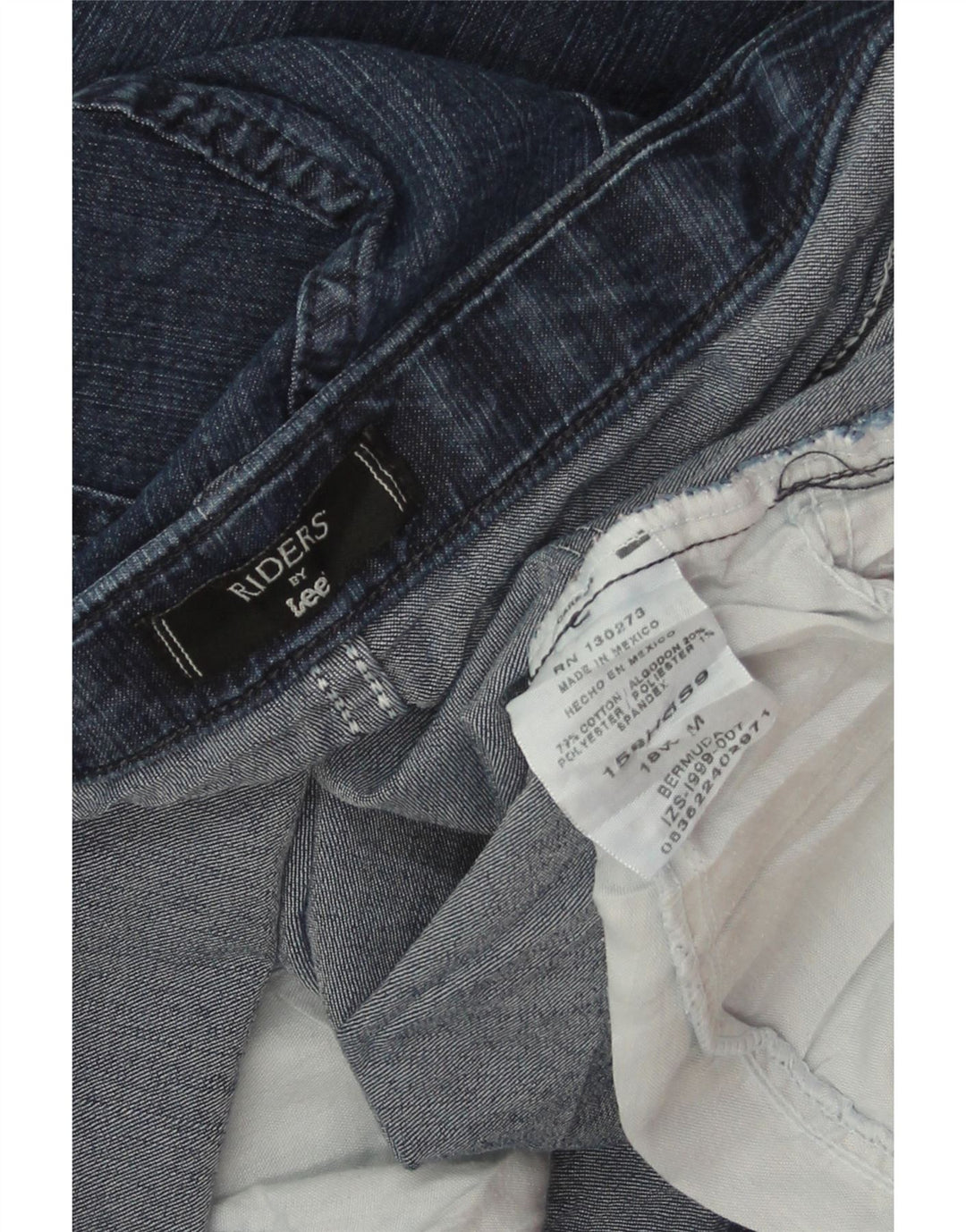 Pantaloni scurți din denim LEE Riders pentru femei US 18 2XL W40 Bumbac bleumarin