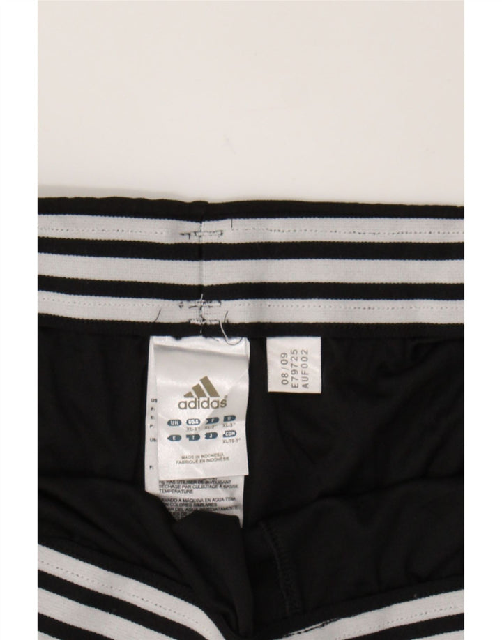ADIDAS Womens Sport Shorts UK 18 XL  Black Polyester Vintage Adidas and Second-Hand Adidas from Messina Hembry 