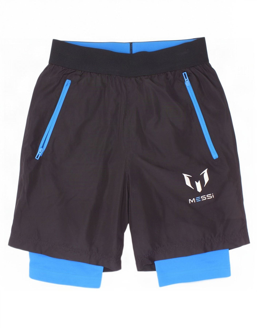 Pantaloni scurți sport MESSI Adidas băieți 9-10 ani poliester negru