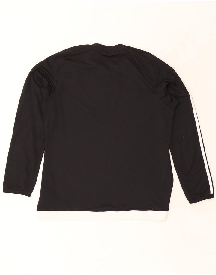 Adidas Climalite Top cu mânecă lungă, mare, negru, poliester
