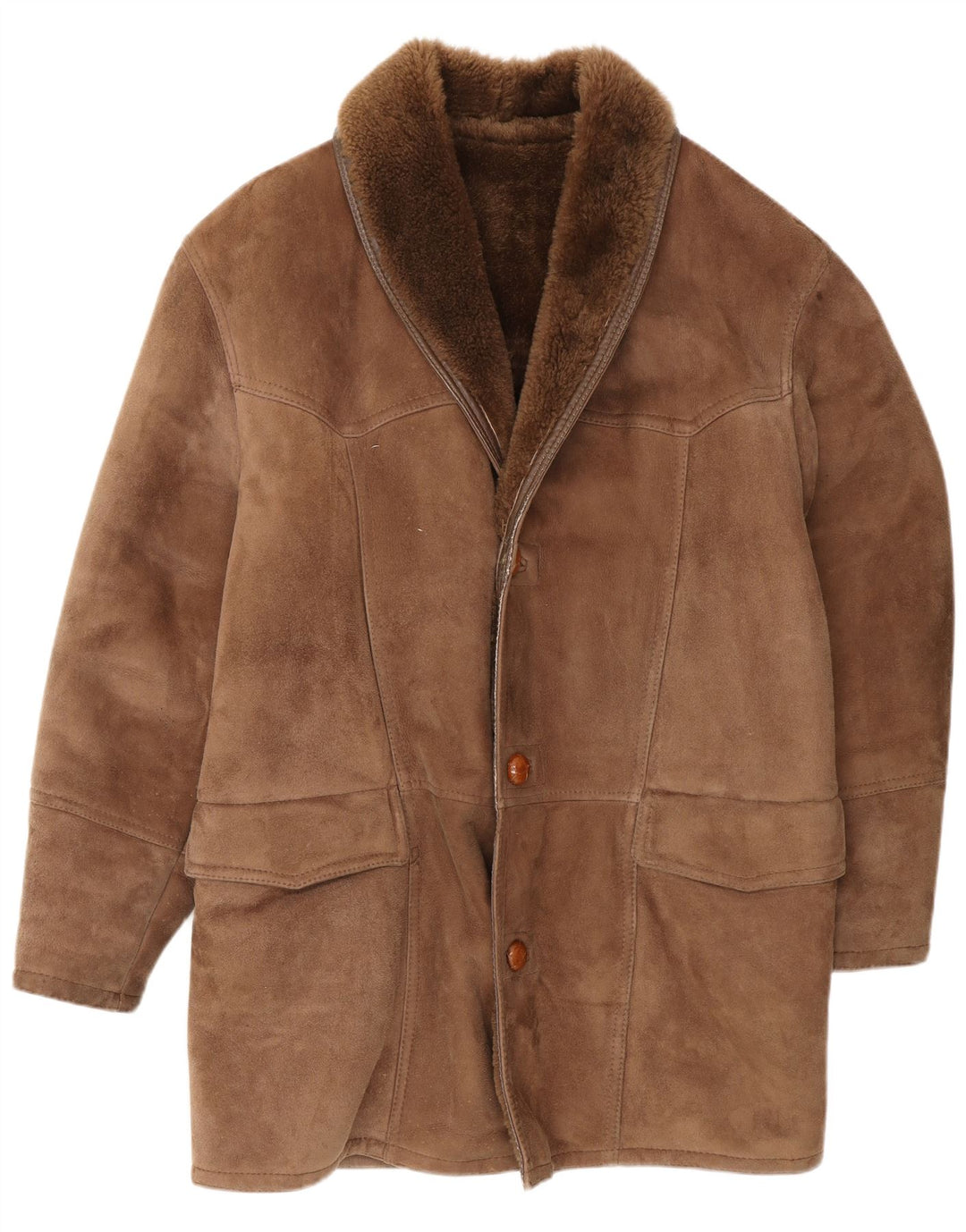 Palton din shearling pentru bărbați Carieri&Carieri IT 46 mic maro