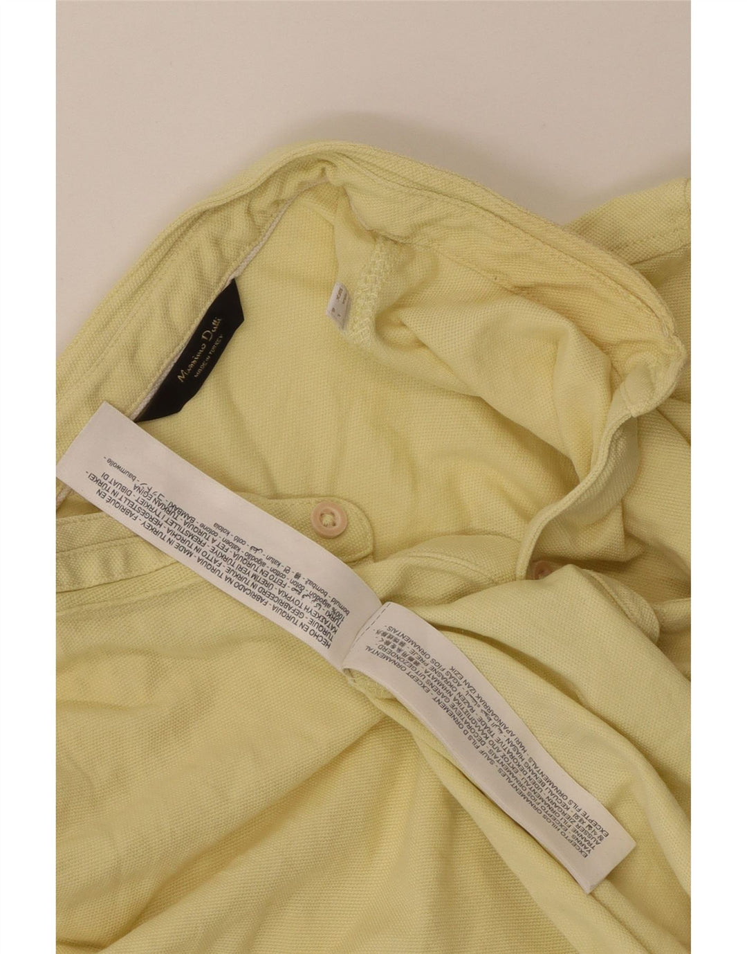 Tricou polo pentru bărbați MASSIMO DUTTI, bumbac galben mare