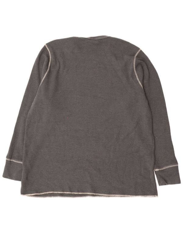Top pentru bărbați Nike cu mânecă lungă 3XL, bumbac gri