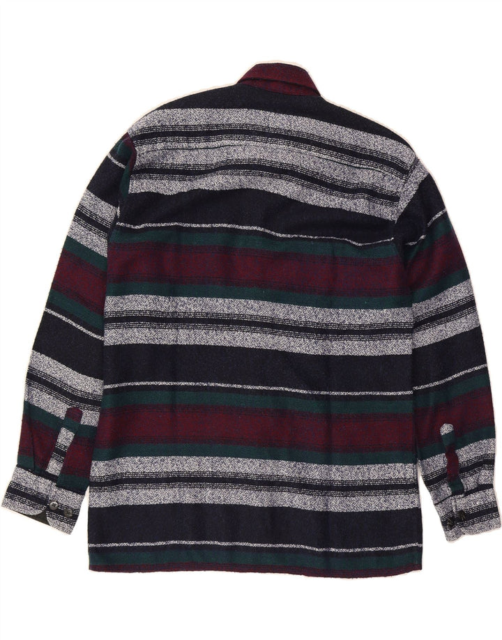 HANOVER Mens Flannel Shirt Size 38/39 Medium Multicoloured Striped Wool Vintage Hanover and Second-Hand Hanover from Messina Hembry 
