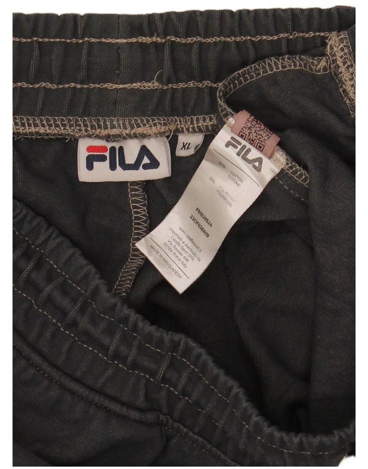 Pantaloni de trening Fila pentru bărbați XL, bumbac cu dungi gri